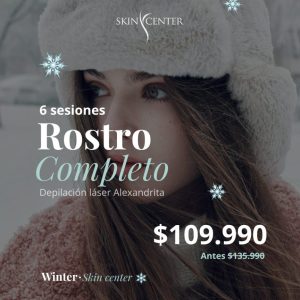 Depilación Láser Alexandrita - 6 ses Rostro Completo