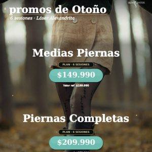 Depilación Láser Alexandrita - 6 ses Piernas Completas