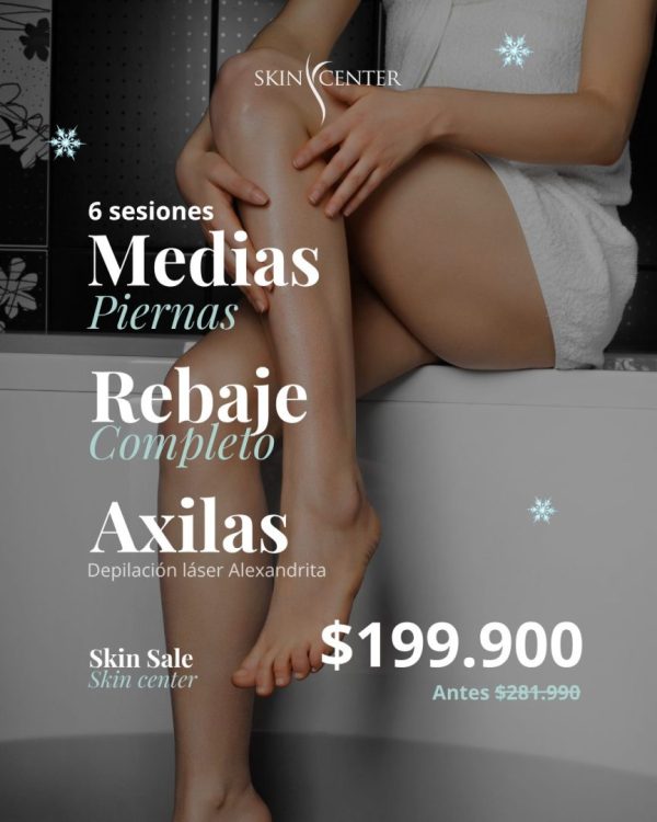 Dep. Láser Alexandrita Medias piernas + Rebaje + Axilas