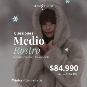 Depilación Alexandrita - 6 ses de Medio Rostro (3 zonas)