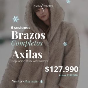 Depilación Láser Alexandrita - 6 ses de Brazos Completos + Axilas