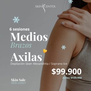 8 Dep. Láser Alexandrita - 6 ses Medio brazo + Axilas