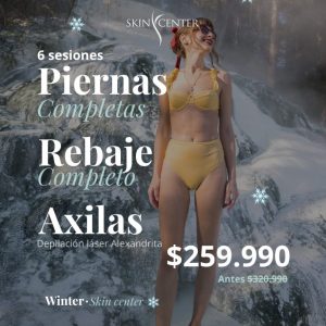 Depilación Láser Alex.- 6 ses Pierna Completa + Rebaje + Axilas