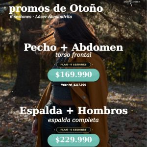 Depilación Láser Alex - Pecho + Abdomen + Espalda + Hombros