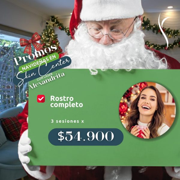 Depilación Láser Alexandrita - 3 sesiones - Rostro Completo