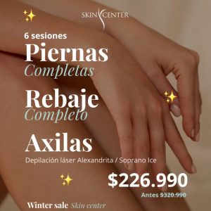Winter Sale · 6 sesiones Piernas Completas + Rebaje + Axilas $226.990