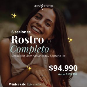 Winter Sale · 6 sesiones Rostro Completo $94.990