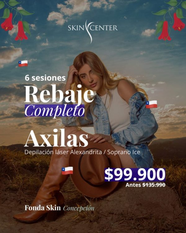 Fonda Skin - Depilación láser 6 sesiones Rebaje Completo + Axilas $99.900