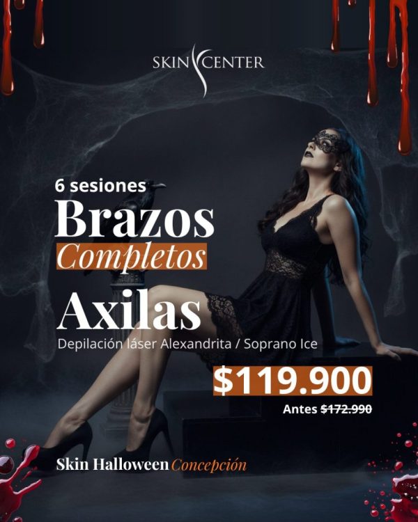 halloween-skin-2026-brazos-completos-axilas Skin Halloween Concepción - depilación láser brazos completos axilas